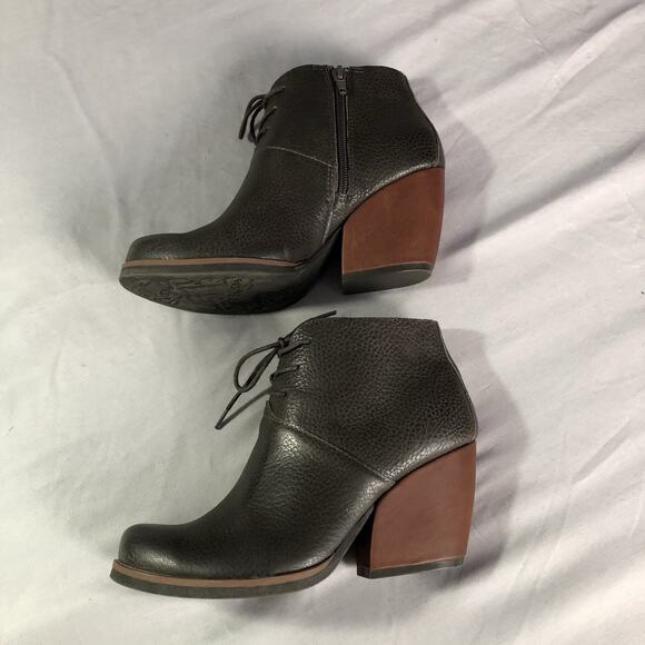 Korks Kork-Ease ROANA Ankle Booties Leather Boots Women's Brown Lace-Up Size 7M - Picture 4 of 10